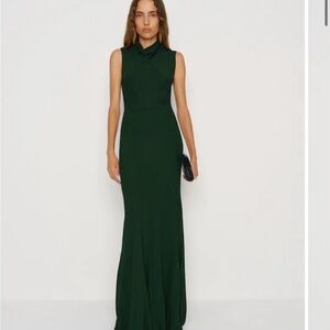 Reformation Dark Green Sleeveless Maxi Dress